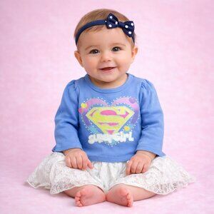 Supergirl Baby Girl Long Sleeve Top NWT 3-6M